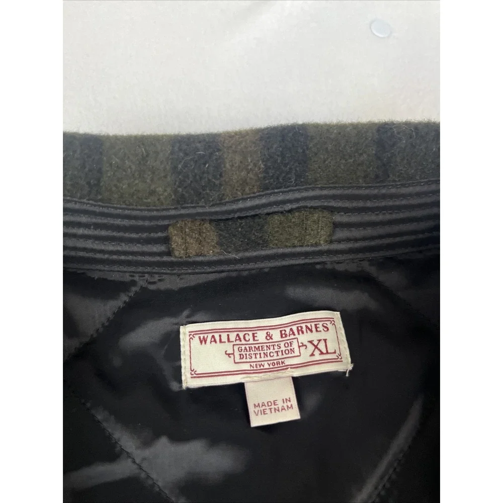 J. Crew Wallace & Barnes Spruce Wool Plaid Primaloft Lined Shirt Jacket XL Green